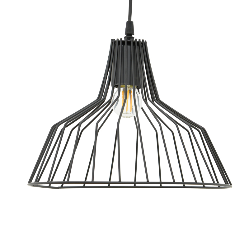 193-000119 Ceiling lamp Derbea E27 black metal D25x70cm - Image 1