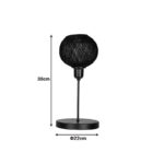 Table lamp Gaia E27 black metal D22x30cm - Слика 2