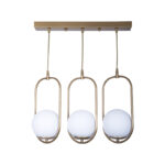 3-light ceiling lamp Lavol E27 golden metal 50x3x70cm