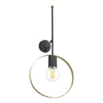 Wall lamp Bendia E27 black-gold metal 25x15x52cm