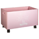 Wheeled storage box Toys pink 48x28x28,5cm