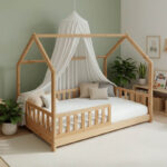 Παιδικό κρεβάτι Sleepy τ. Montessori φυσικό 90x190εκ - Image 2