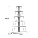 Bookcase mini Tars white 100x22x150cm - Image 5