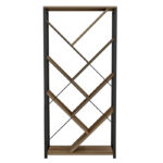 Bookcase Alex natural-black 74x30x153cm - Слика 5