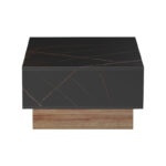 Dekost coffee table in oak-black marble shade 105x50x35cm - Image 6
