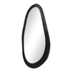 Oval mirror Baloa mdf in black shade 44x4x80cm