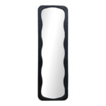 Lezour velvet floor mirror in black shade 50x5x170cm