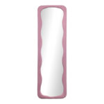 Lezour velvet floor mirror in rotten apple shade 50x5x170cm