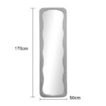 Lezour velvet floor mirror in rotten apple shade 50x5x170cm - Слика 5