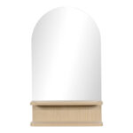 Mirror with shelf Mensola mdf in natural shade 45.7x12.7x76.2cm - Image 3