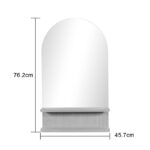 Mirror with shelf Mensola mdf in natural shade 45.7x12.7x76.2cm - Image 5