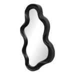 Liquid pp mirror in black shade 26x2.7x39cm