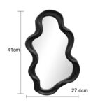 Liquid pp mirror in black shade 26x2.7x39cm - Image 5