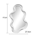 Liquid pp mirror in white shade 26x2.7x39cm - Image 5