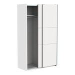 Two door-wardrobe with sliding doors Kawen white 116.5x60x203cm - Image 2