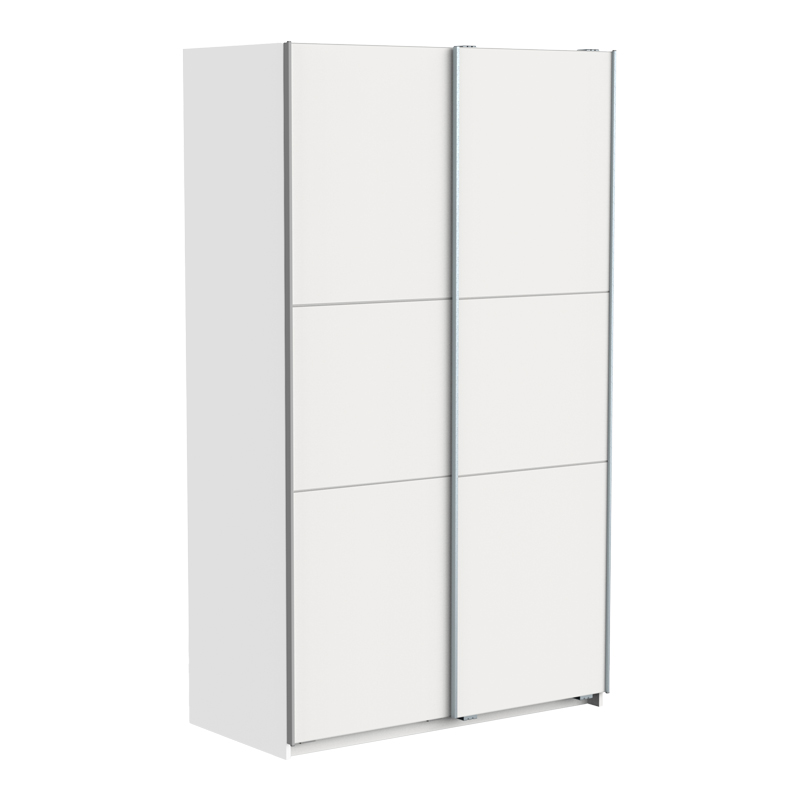 244-000009 Two door-wardrobe with sliding doors Kawen white 116.5x60x203cm - Image 1