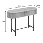 Console Zakro MDF-metal in oak shade 80x30x70cm - Слика 4
