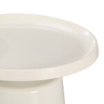 Coffee table Ginoze metal in white color D70x41cm - Image 4