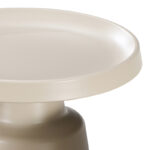 Side table Ginoze metal in cappuccino color D50x50.5cm - Image 4