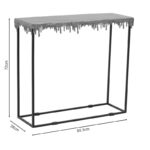 Console table Bulco Inart gold-black metal 80.5x28x72cm - Слика 6
