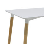 Dining table Natali MDF top white-natural color legs 120x80x76cm - Image 4