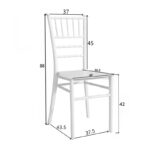 Tiffany pp chair in white shade 40x40x88cm - Image 6
