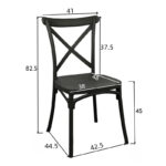 Stackable Crossie chair pp in cappuccino shade 38x46.5x82cm - Слика 6