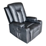 Relax armchair Gessel PU in black shade 80x90x98cm