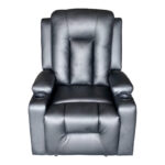 Relax armchair Gessel PU in black shade 80x90x98cm - Image 3