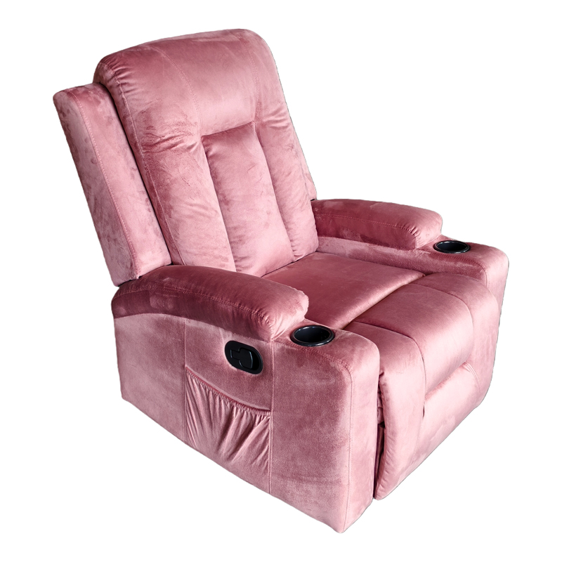 331-000007 Relax armchair Gessel velvet in dusty rose 80x90x98cm - Image 1
