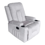 Relax armchair Gessel fabric in grey-beige  80x90x98cm