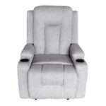 Relax armchair Gessel fabric in grey-beige  80x90x98cm - Image 3
