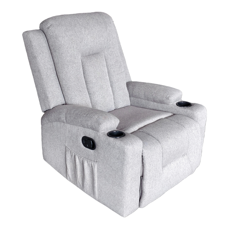 331-000008 Relax armchair Gessel fabric in grey-beige 80x90x98cm - Image 1