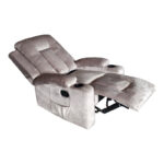 Relax armchair Gessel velvet in grey shade 80x90x98cm - Слика 2