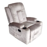 Relax armchair Gessel velvet in grey shade 80x90x98cm