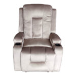 Relax armchair Gessel velvet in grey shade 80x90x98cm - Слика 3