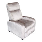 Relax armchair Norva velvet in grey shade 68.5x86x100cm