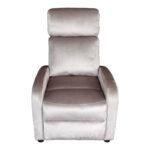 Relax armchair Norva velvet in grey shade 68.5x86x100cm - Image 3