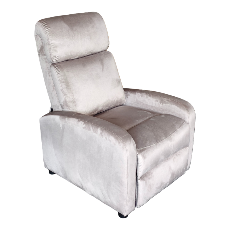 331-000012 Relax armchair Norva velvet in grey shade 68.5x86x100cm - Image 1