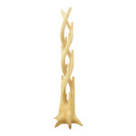 Floor-standing coat rack Gantou suar wood in natural shade 40x40x200cm - Image 2