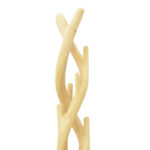 Floor-standing coat rack Gantou suar wood in natural shade 40x40x200cm - Image 3