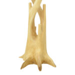Floor-standing coat rack Gantou suar wood in natural shade 40x40x200cm - Image 4