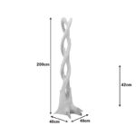 Floor-standing coat rack Gantou suar wood in natural shade 40x40x200cm - Image 5