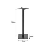 Stada metal table bar base in black shade D40x108cm - Слика 2