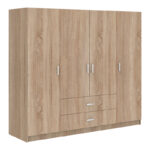 Royal four-leaf wardrobe sonoma 200x58x177cm