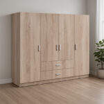 Royal four-leaf wardrobe sonoma 200x58x177cm - Слика 3