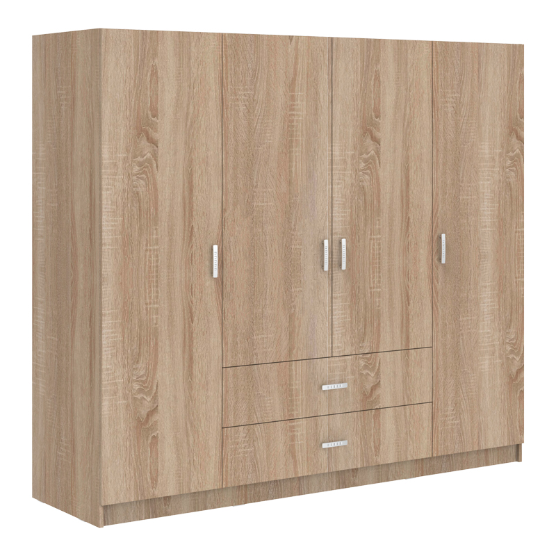 361-000111 Royal four-leaf wardrobe sonoma 200x58x177cm - Слика 1