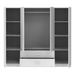 Royal four-leaf wardrobe white 200x58x177cm - Слика 4
