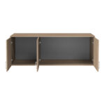 Royal three-leaf wardrobe loft sonoma 150x58x53cm - Слика 3