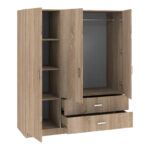 Royal three-leaf wardrobe sonoma 150x58x177cm - Слика 2